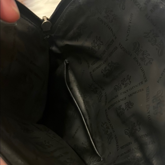 Renato Angi Black Leather Mini Backpack - Picture 8 of 16